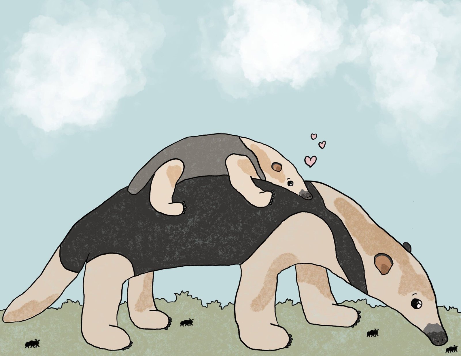 Anteater Mom & Baby
